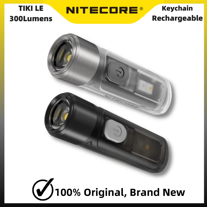 NITECORE TIKI LE USB-светильник заряжаемый брелок для ключей, тройные источники света, светодиодная мини-вспышка со встроенным аккумулятором