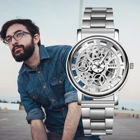 soxy 2022 new men watches skeleton top brand luxury business watches mens stainless steel band auto date relogio masculino saat