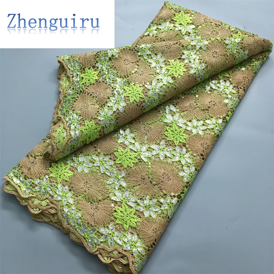 Zhenguiru кружево нигерийский шнур гипюровая кружевная ткань 2024 Высокое качество 5