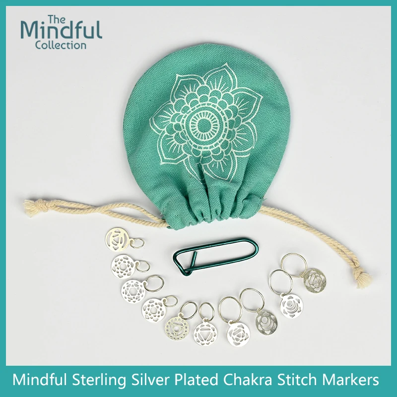 

Knitters Pride Mindful Collection The Sterling Silver Plated Charka Stitch Markers