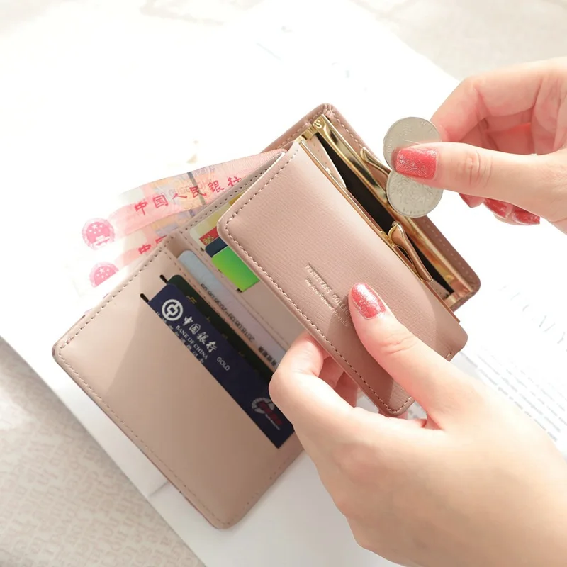 Flower Women Purse Leather Pocket Ladies Clutch Wallet Women Short Card Holder Cute Girls Wallet  Coin Bag