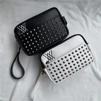 New Golf Bag Fashion Trend Rivet Handbag Men and Women Universal Two Zipper Large Space Storage Bag