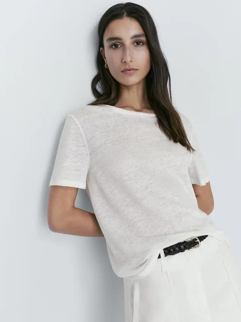 

Женская модная летняя простая Базовая футболка с коротким рукавом 2023, винтажная Повседневная шикарная женская футболка с круглым вырезом, топы для женщин