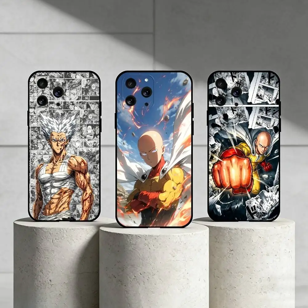 Фото Чехол для телефона O-One-Punch Man, силиконовый, черный, мягкий, для iPhone 17, 16, 15, 14, 13, 12, 11, SE, Plus, Pro Max №1