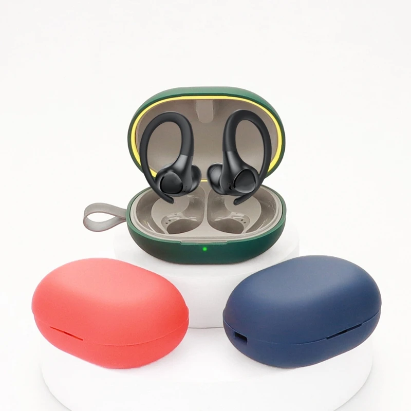 

Compatible for Sound PEATS Wings2 Shockproof Headphone Sleeve Impact-resistant Housing Anti Dust Washable Silicone Cover F19E