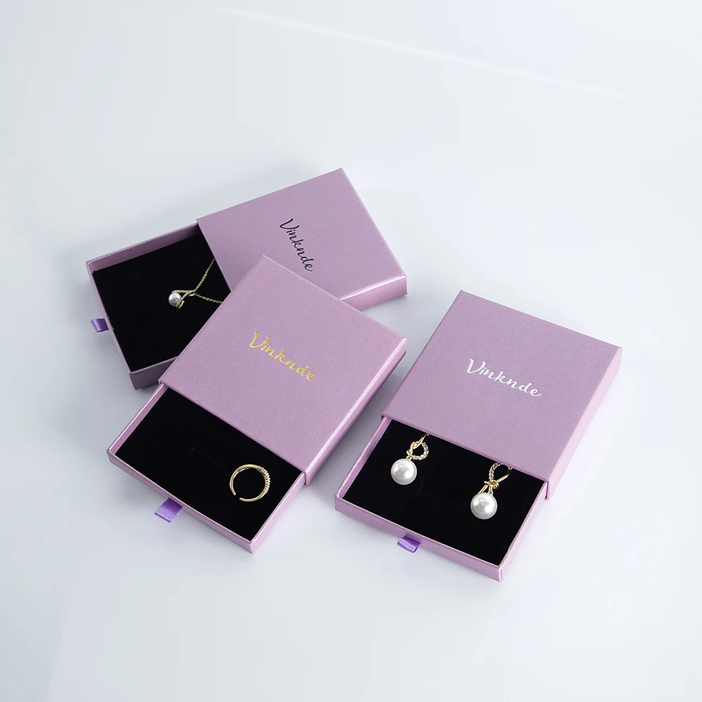 

Eco Friendly Multifonction Cajas Para Joyeria Cardboard Sliding Drawer Gift Paper Jewelry Box Custom Logo Jewelry Packaging Box