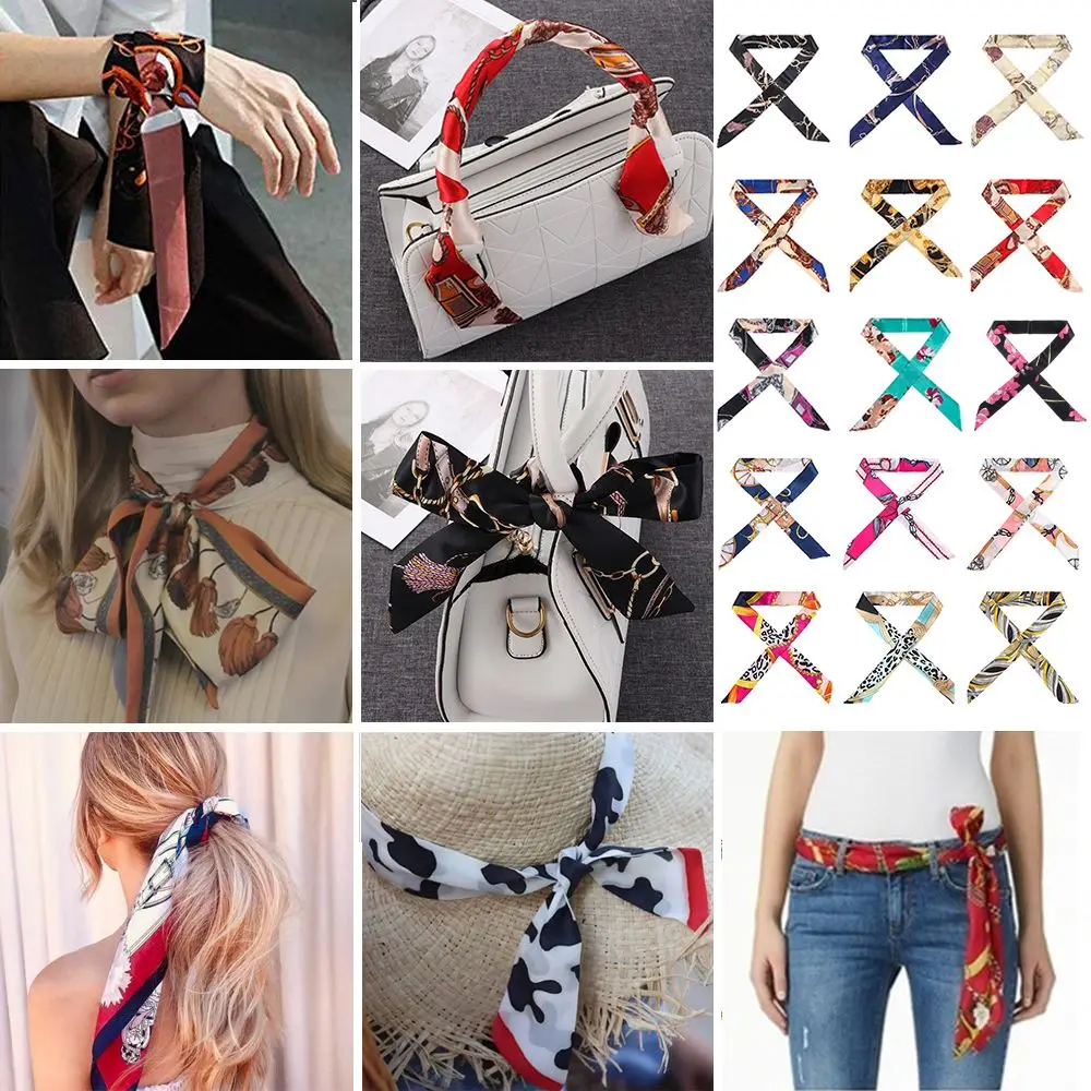 

Decoration Accessories Hairband Women Girls Neck Scarf Decor Ribbon Scarf Handbag Handle Ribbon Small Silk Scarf