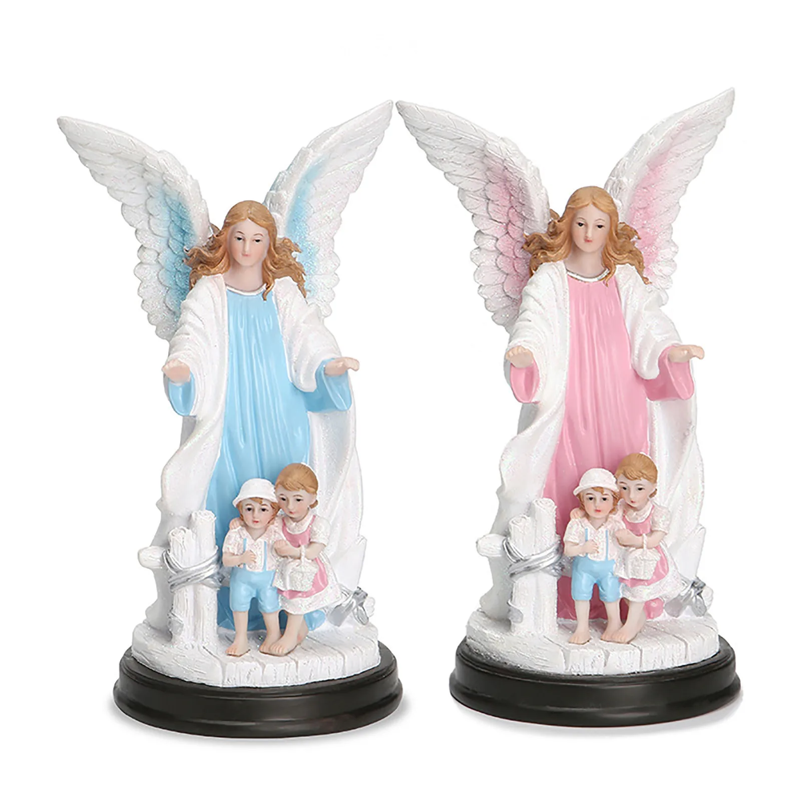 

Desktop Resin Sculpture Angel Girl Archangel Decoration Heart Home Decor Wolf Ornament