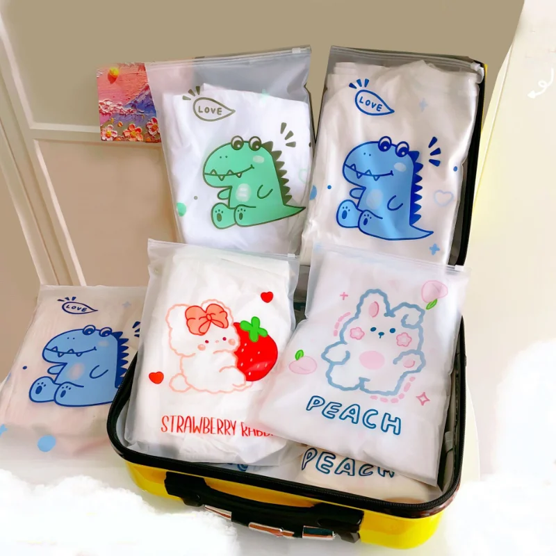 

1pcs Transparent Cute Storage Bag Clothes Underwear Shoes Organizer Pouch Travel Toiletries Cosmetic Cartoon Storage Bag Pouch