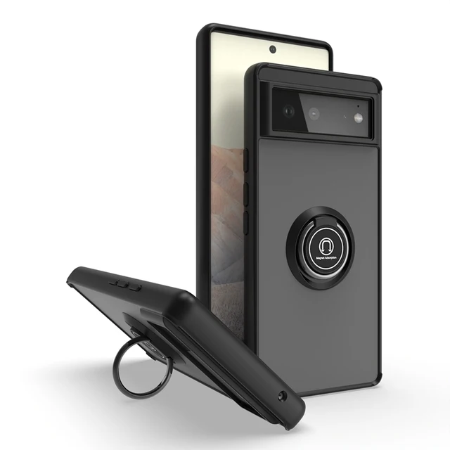 

Anti-fall Phone Case For Google Pixel 6 Pro Fashion Matte Multi-function Stand Car Magnetic 360° Protection Shockproof Cover