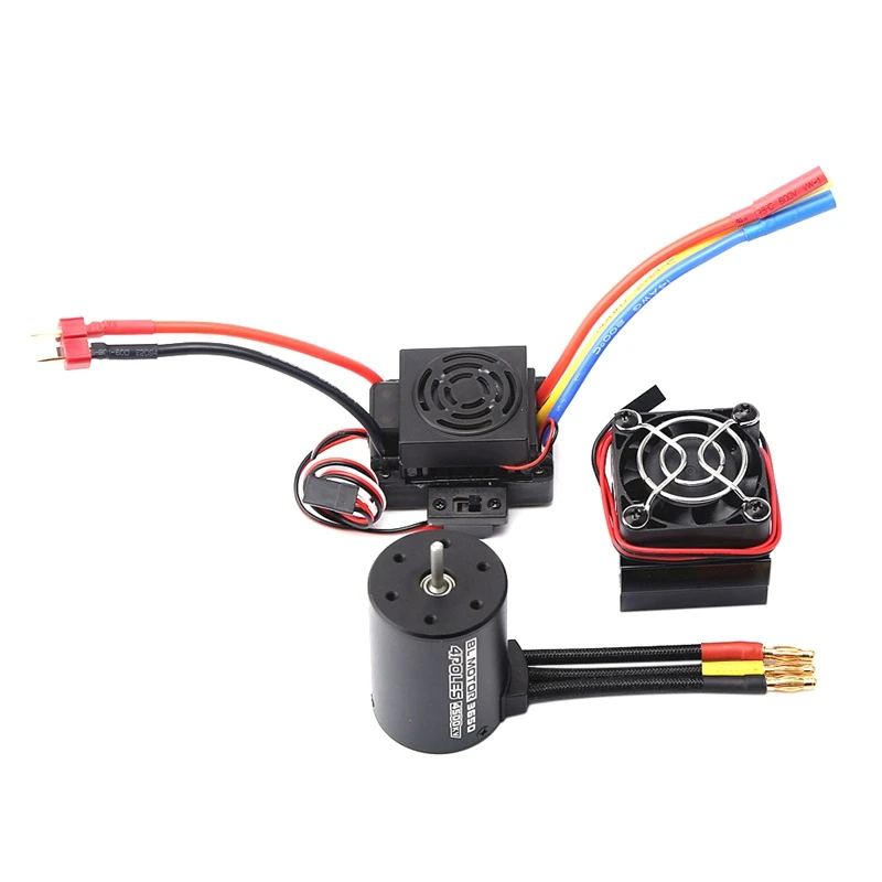 

3650 бесщеточный двигатель с 60A ESC и обогревательная лампа для 1:8/1:10 HSP HPI Wltoys Радиоуправляемая машина радиоуправляемая лодка часть