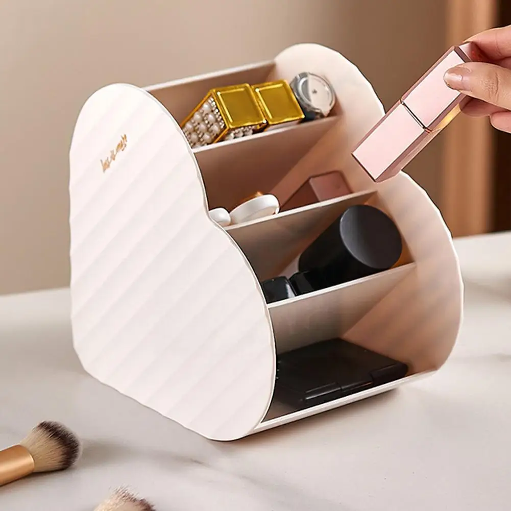 

Luxury Love Shape Makeup Brush Organizer Cosmetic Storage Holder Office Box Stand Display Pencil Desktop Organizer Lipstick N3w0