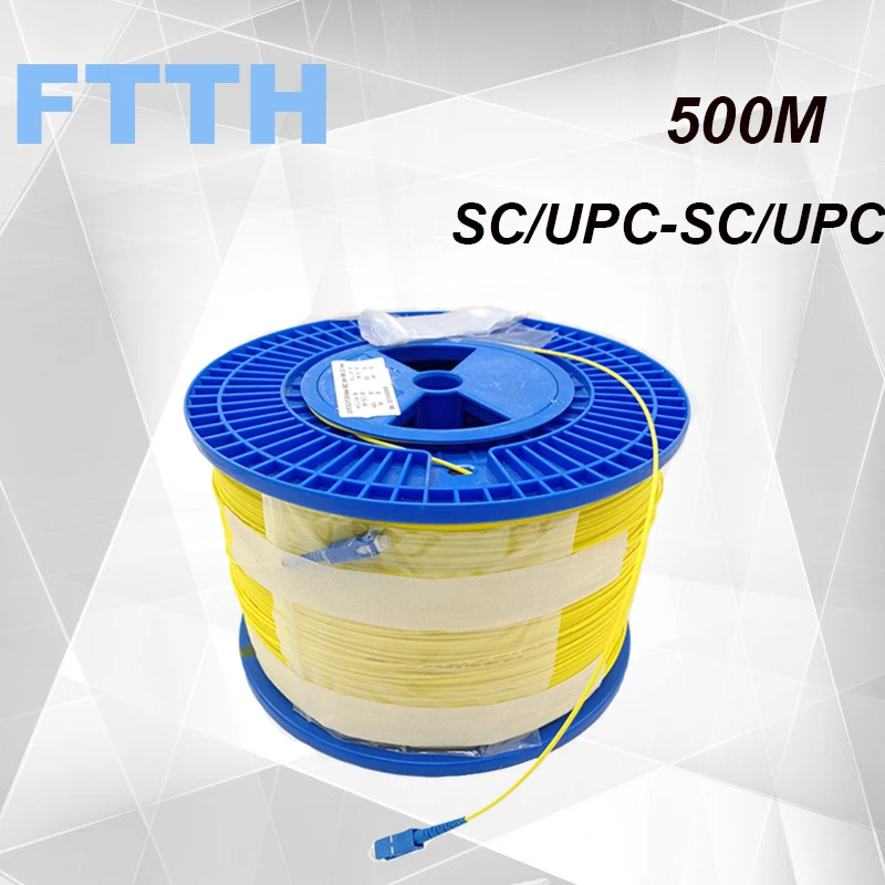 

FASO 500Meters SX 3.0mm SC/UPC-SC/UPC Single Mode G652D Fiber Optic Patch Cord Yellow LSZH Jacket With Convenient Drum