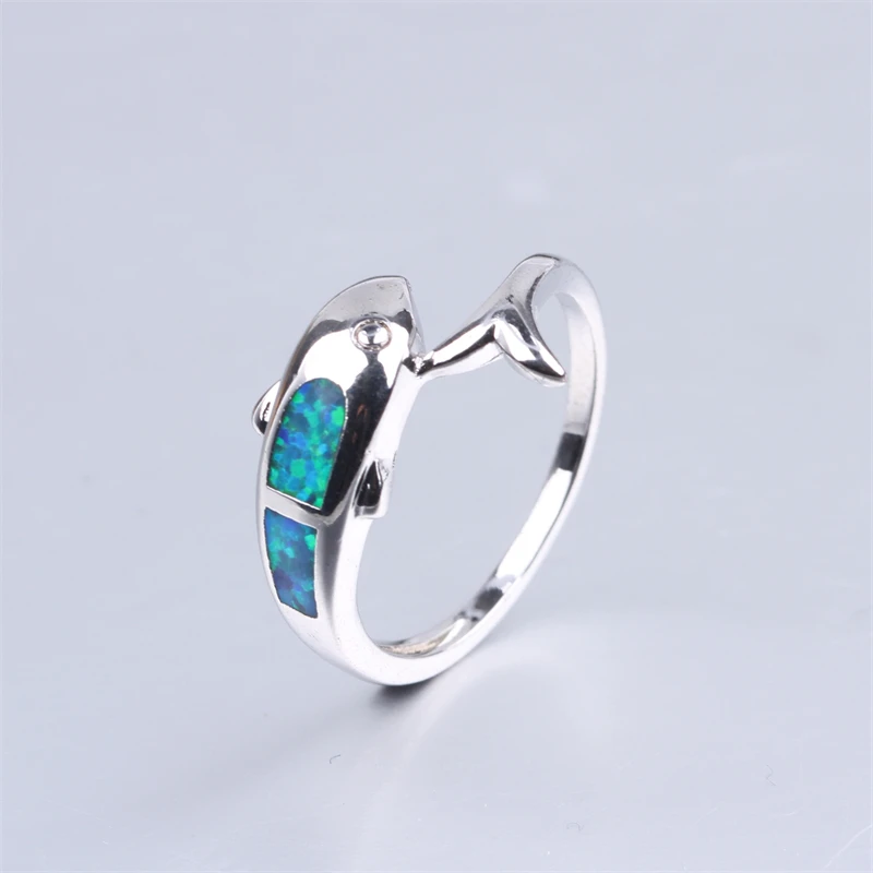 

Rings For Women Fashion White Pink Blue Fire Opal Ring Vintage European Style Gift Stackable Engagement Wedding Jewelry