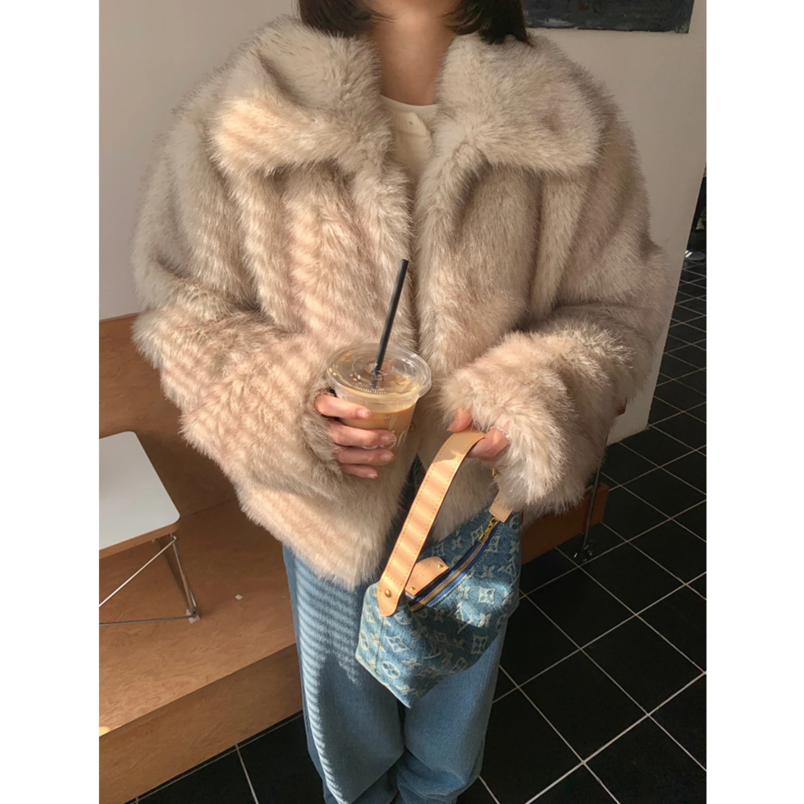 Чашка ледяной Американский [Корейская женская атмосфера ~ свободный отворот