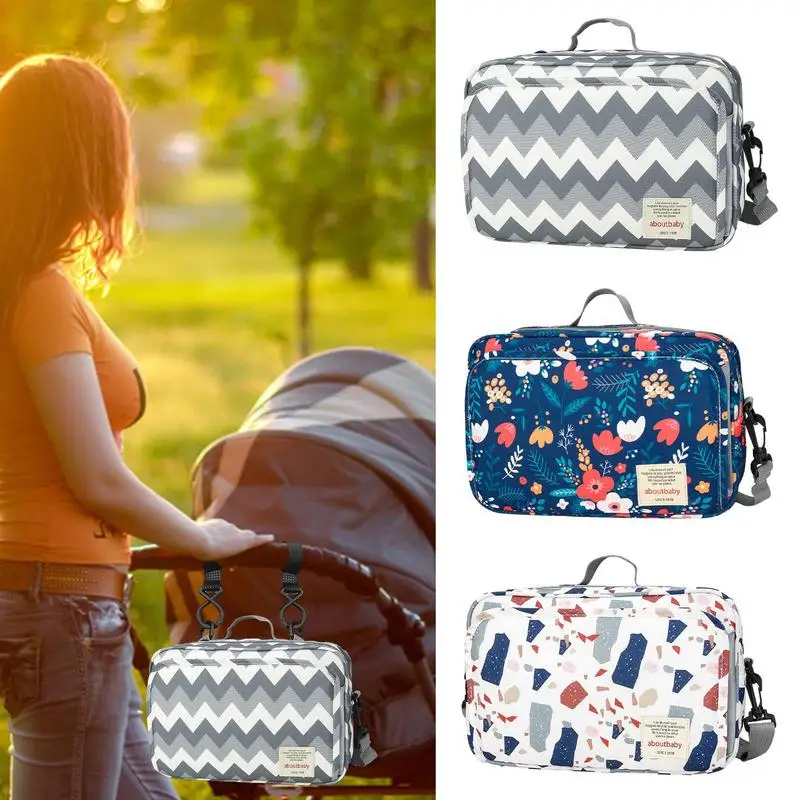 

Universal Baby Stroller Organizer Stroller Storage Bag For Smart Moms Diaper Storage Secure Straps Detachable Bag Pockets For