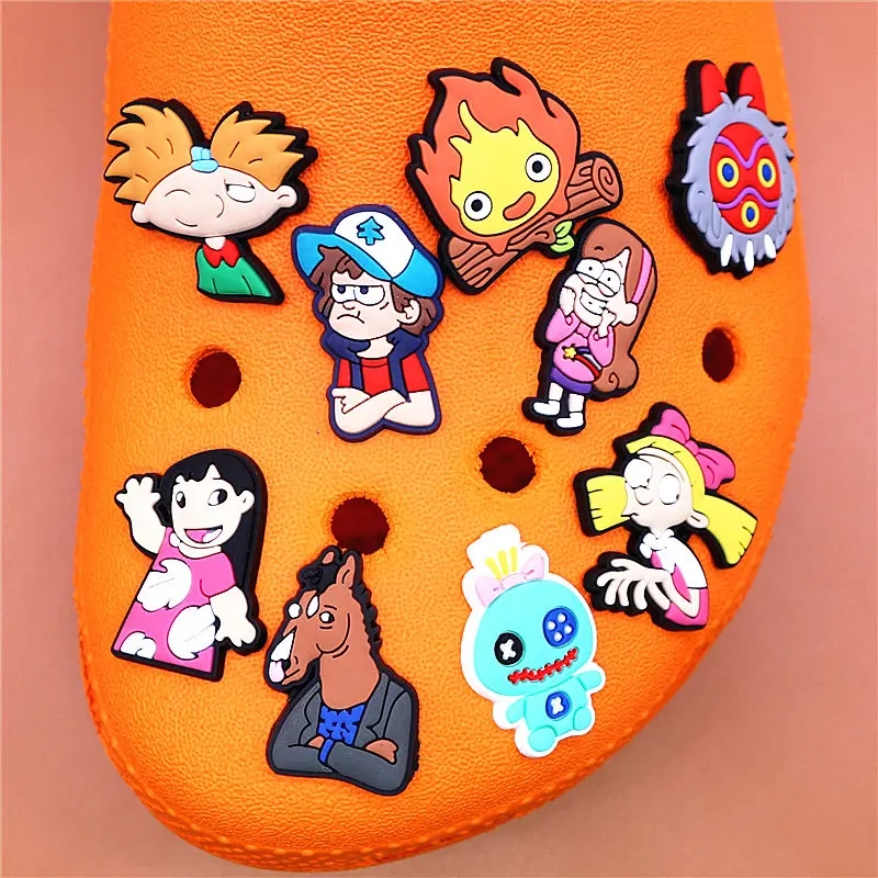 Single Sale 1pcs Cartoon Shoe Buckle Accessories PVC Cute My Buddies Shoe Charm Decorations Pins Fit Croc Jibz Party Kids Gifts