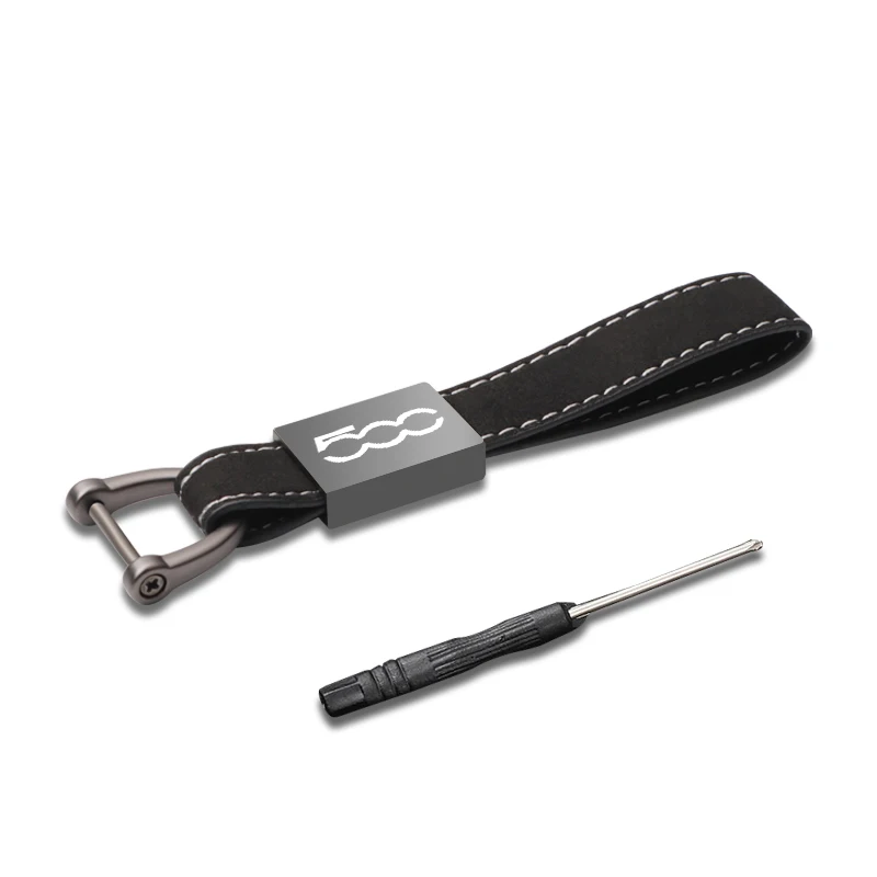 Кожаный брелок с логотипом автомобиля на заказ для ключей Fiat Abarth 500 500l 500X 500e 500c
