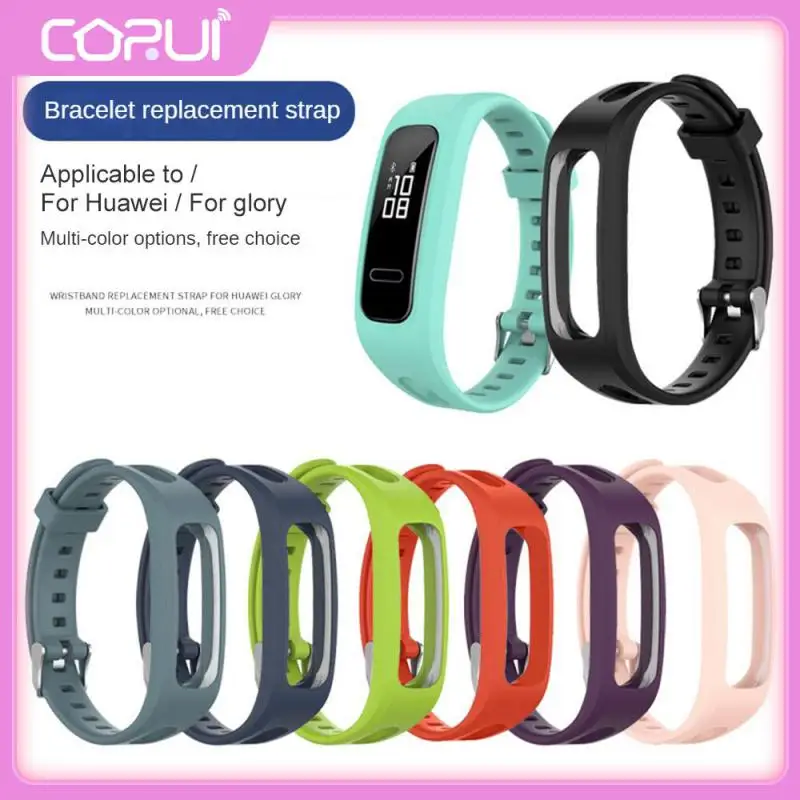 

1 Pcs Wrist Straps Anti-scratches For Huawei Bracelet 3e Strap Comfortable Durable Watch Strap Office Accessories Silica Gel