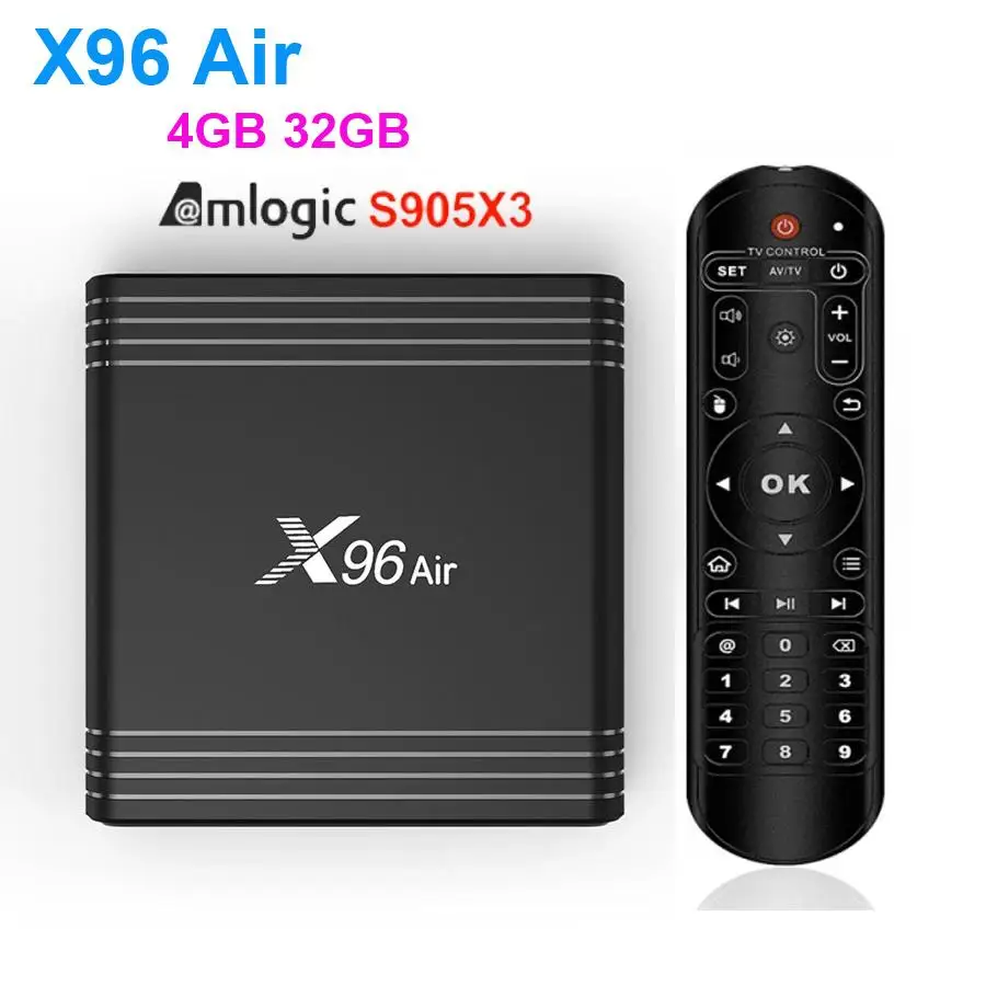 

X96 Air Amlogic S905X3 Android 9.0 Smart TV Box 4GB 32GB Dual 2.4G+5.0G WIFI VS X96 Mini TX3 TX6