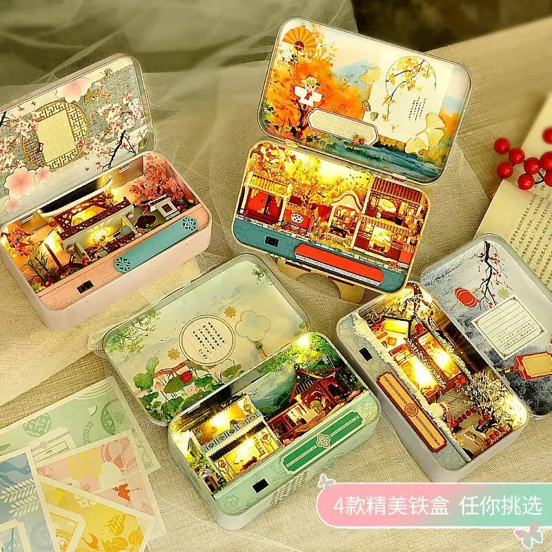 

DIY Miniatures Doll House Box Theatre Dollhouse Furniture Miniature Toy Furnitures Casa Toys for Children Birthday Gift