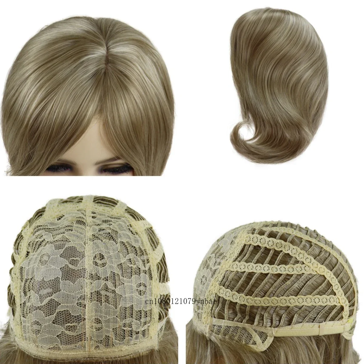 Короткие светлые смешанные коричневые парики Синтетический милый парик Боб с