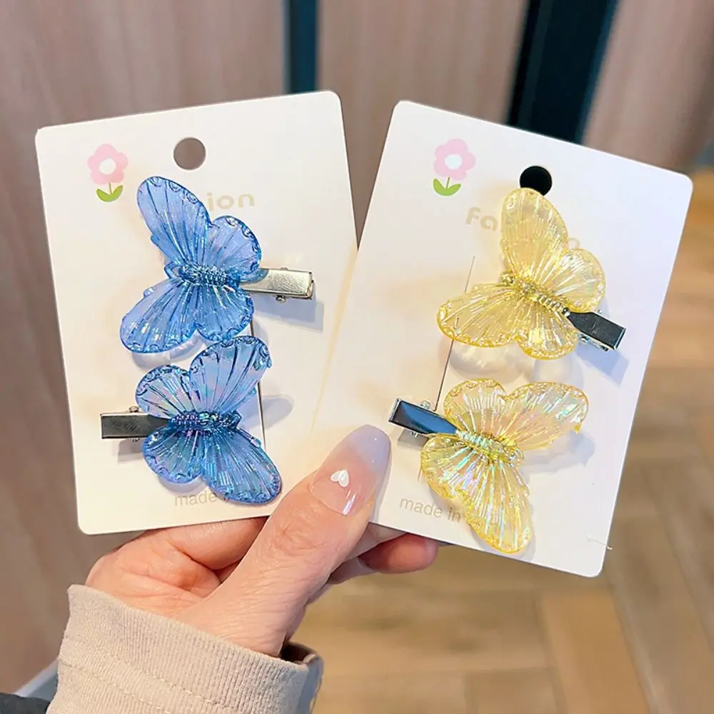 S Hair Accessories Mermaid Women Barrettes Headband Hair Clips Butterfly Pink Hairpin Headwear Transparent