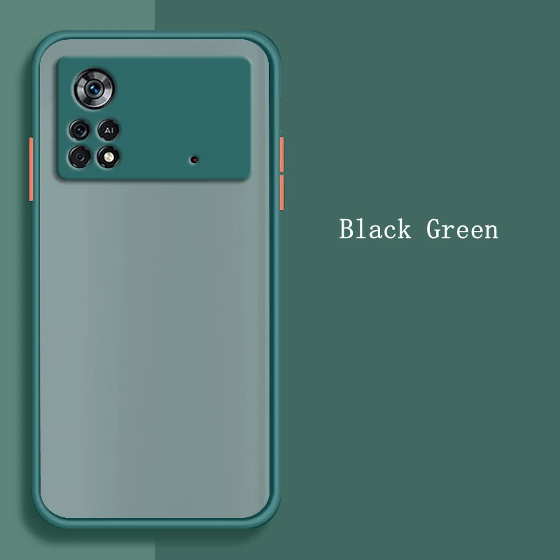 For POCO M4 Pro 4G Case Matte Silicone Armor Camera Protective Bumper Coque For POCO X4 Pro Cover For POCO X4 X3 M4 Pro Fundas
