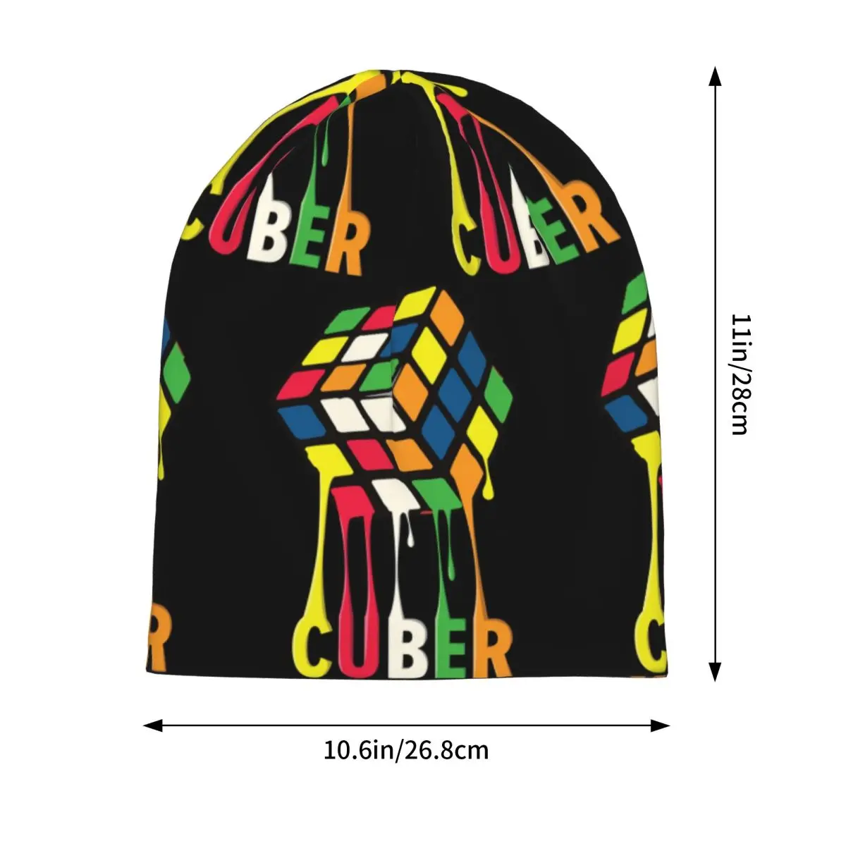 Фото Теплая вязаная шапка Rubix Rubiks Rubics, модная шапка-бини для осени и зимы, для мужчин, женщин и взрослых. №2