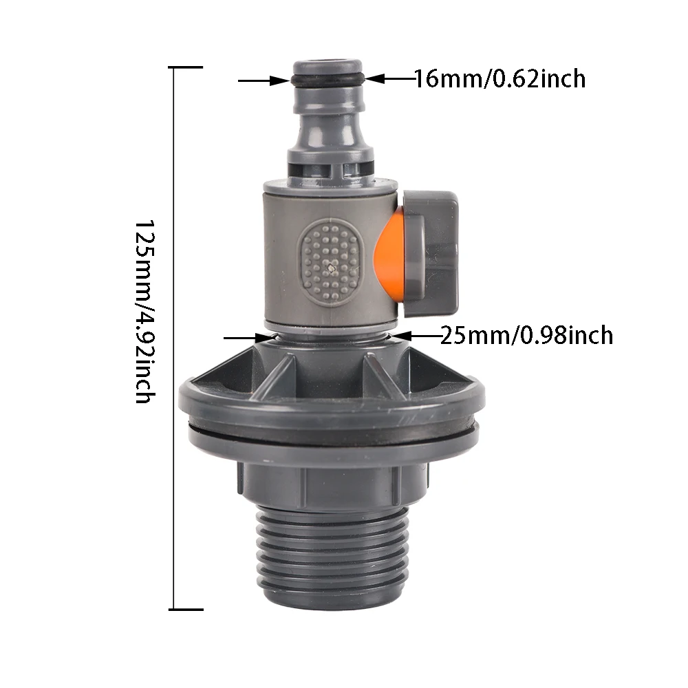 

Комплект клапанов для дождевой бочки ПВХ 1/2 3/4 дюйма