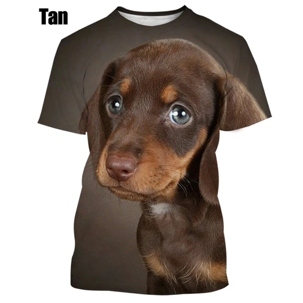

Summer new fashion funny animal dog 3D printing T-shirt unisex hip-hop street T-shirt casual O-neck short-sleeved top