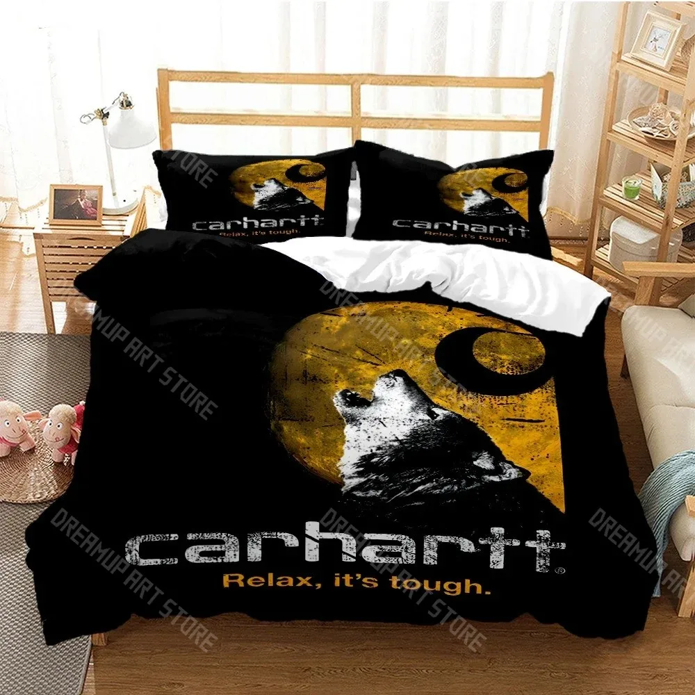 Фото 3D принт C-CARHARTT модный всесезонный пододеяльник с принтом, комплекты постельного белья, удобные покрывала, одеяло King Be №4