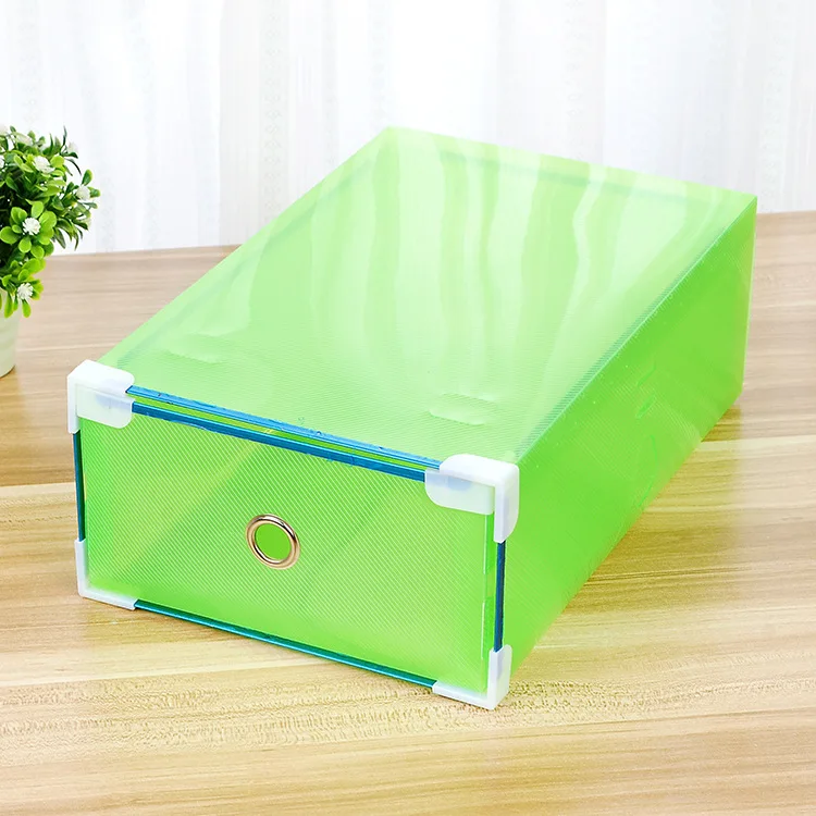 

2590-Be Superimposed Combination Shoe Cabinet Transparent Shoe Box Storage Shoe Boxes Thickened Dustproof Shoes Organizer