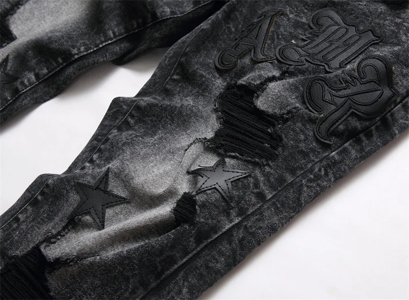 Men's Colorful Graffiti Printed Jeans Y2K Colorful Slim Fit Tapered Elastic Casual Pants Fashion Street Clothing Small Foot Pant