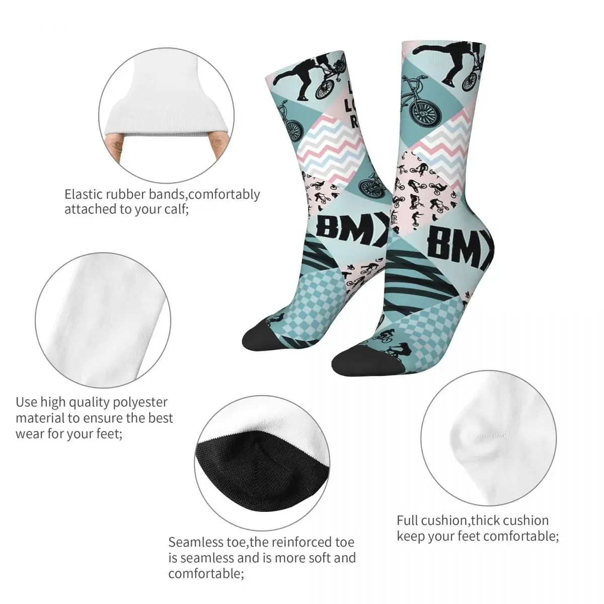 Винтажные велосипедные носки в стиле хип-хоп для мужчин и женщин UHarajuku