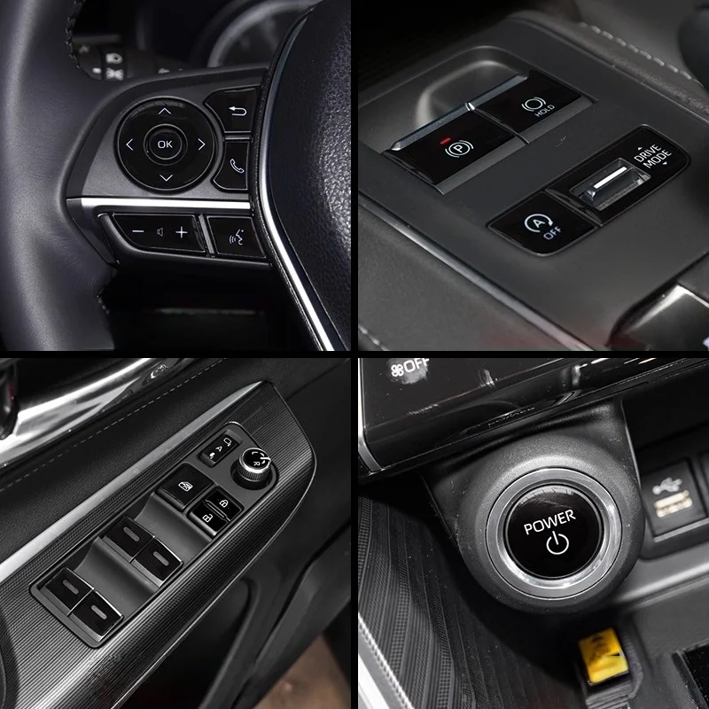 Фото ДЛЯ Toyota Harrier/Venza 2022-2025 Кнопка переключения передач Кнопка запуска Кнопка запуска Защитная наклейка Автомобильные аксессуары №2