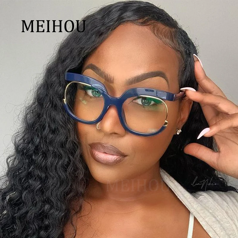 

Oversized Anti-blue Light Glasses Frame Women Large Transparent Eyeglasses For Women Vintage New Fashion Computer Glasses Frame