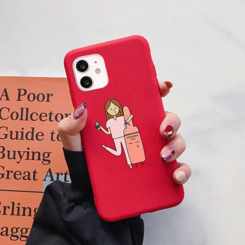 

Babaite Doctor Nurse Medical Medicine Health Phone Case Soft Solid Color for iPhone 11 12 13 mini pro XS MAX 8 7 6 6S Plus X XR