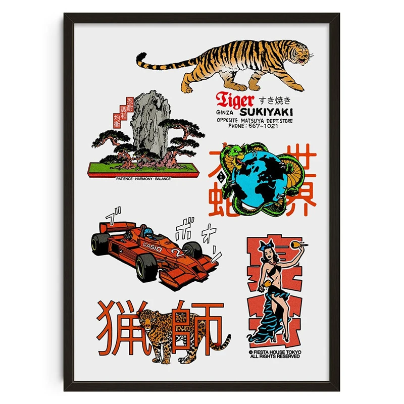 Абстрактные постеры на холсте