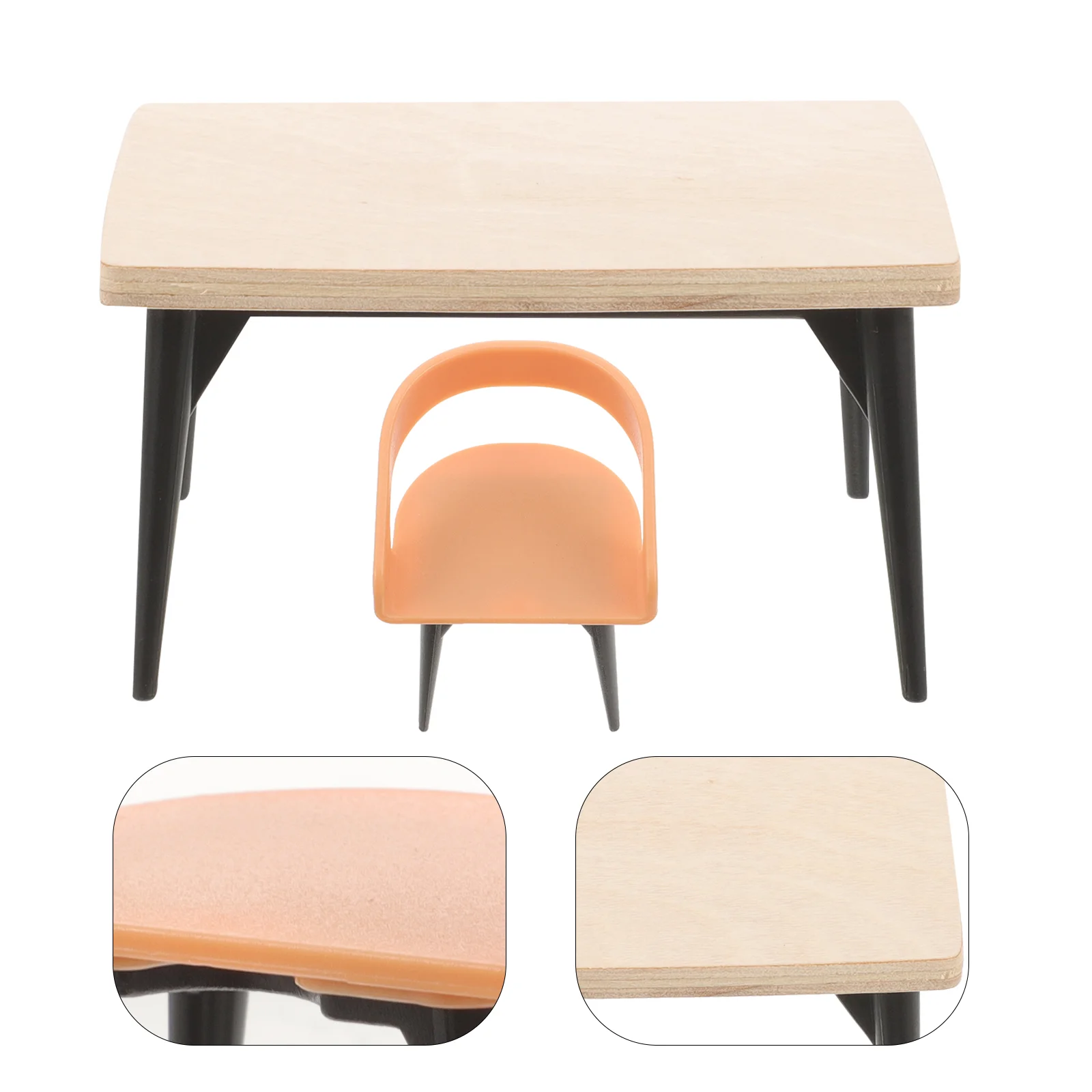 

Birthday Decoration Girl House Furniture Ornaments Miniature Wooden Chairs