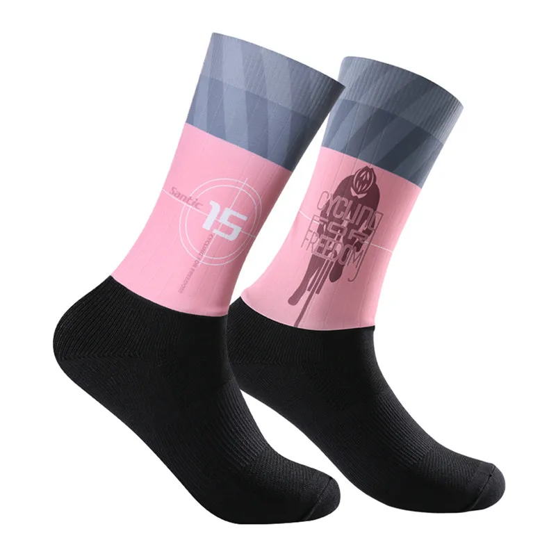 Santic Professional Sport Socks Unisex Cycling Socks Men Women MTB Road Bike Socks Running Basketball Soccer Bicycle Socks