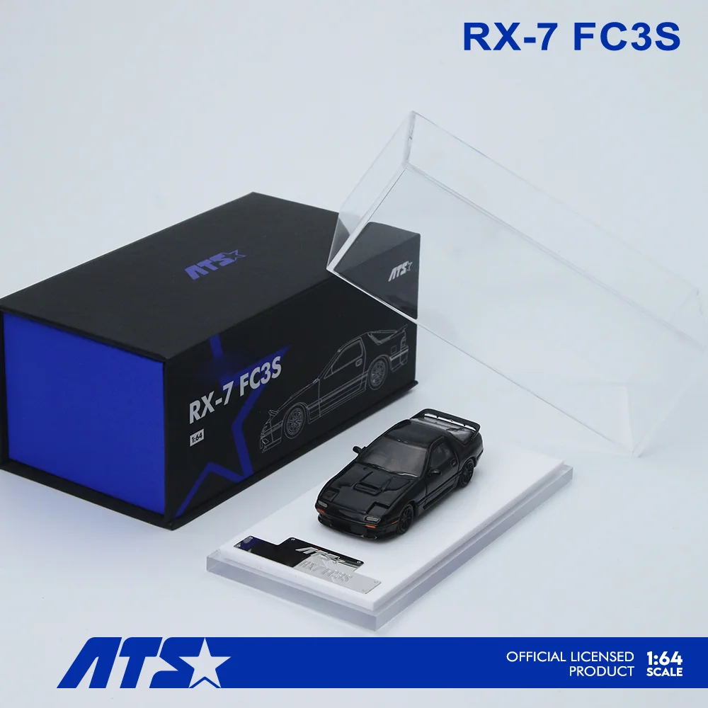 Модель автомобиля ATS 1:64 RX-7 FC3S, литая под давлением, красно-черная, из сплава, имитация, коллекционная игрушка, подарок (art.: 3920dadddd6ad) - 3920dadddd6ad