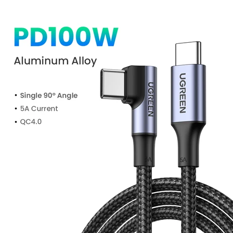 Кабель UGREEN 100 Вт USB C-USB Type C для Apple MacBook Pro Samsung Xiaomi, быстрая зарядка 4,0 PD, кабель для быстрой зарядки USB C