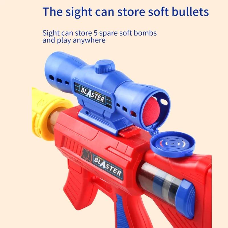 

1Set Shooting Guns Foam Blaster Realistic Battle Game Supplies Air Powered Toy Rival Round Game with Soft EVA Bullet