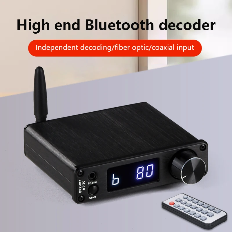 Фото Усилитель BRZHIFI BT30 с поддержкой LDAC, Bluetooth 5.1 и аудиодекодером ES9038 для аудиофилов, высококачественная звуковая система №1