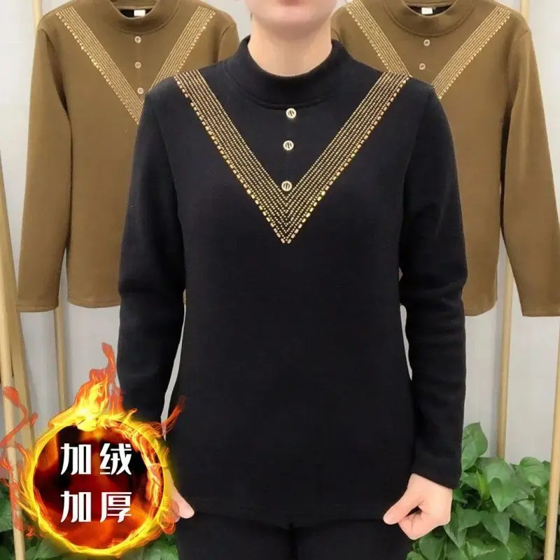 Бархатная нижняя рубашка Женская осенне-зимняя Двусторонняя немецкая бархатная