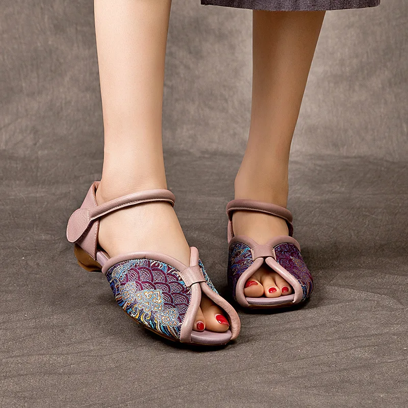 Босоножки женские из натуральной воловьей кожи на платформе 2 5 см