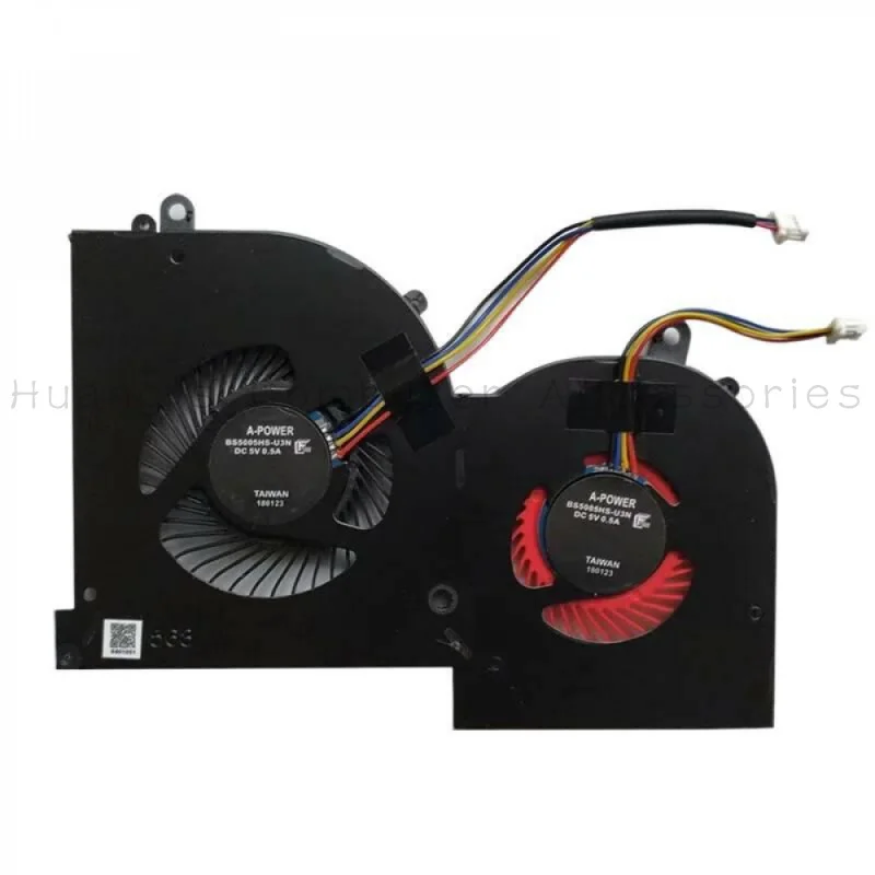 Фото Новый вентилятор охлаждения CPU/GPU SS+ BS5005HS-U3N 16Q2-CPU-CW 16Q2-GPU-CW для игрового ноутбука MSI GS65 Stealth MS-16Q2, 5В, 4-контактный №2
