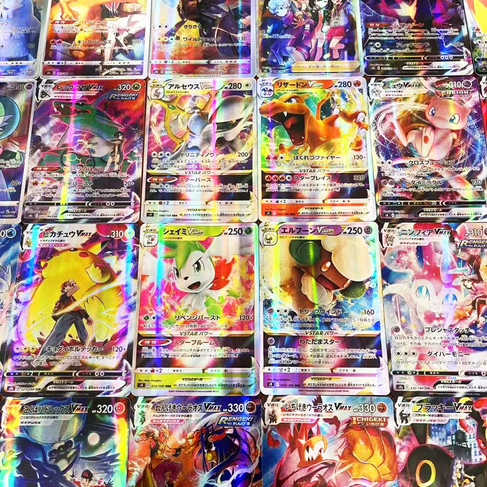 Новые карты Pokemon в японской версии Vstar Vmax GX Mega Charizard Pikachu голографическая