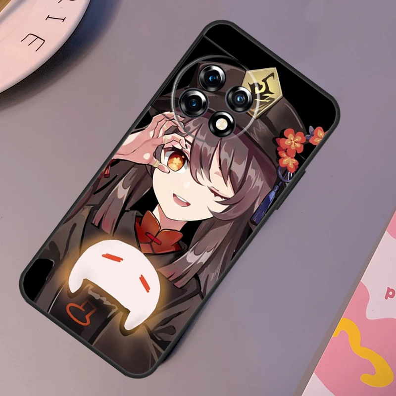 Чехол Genshin Impact Hutao для OnePlus 12 11 9 10 Pro 9RT 10T 10R 12R Nord CE 2 3 Lite 2T N10 N20